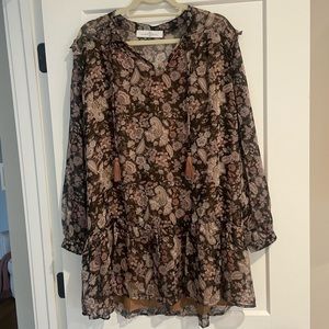 Wild Fern smocked mini dress